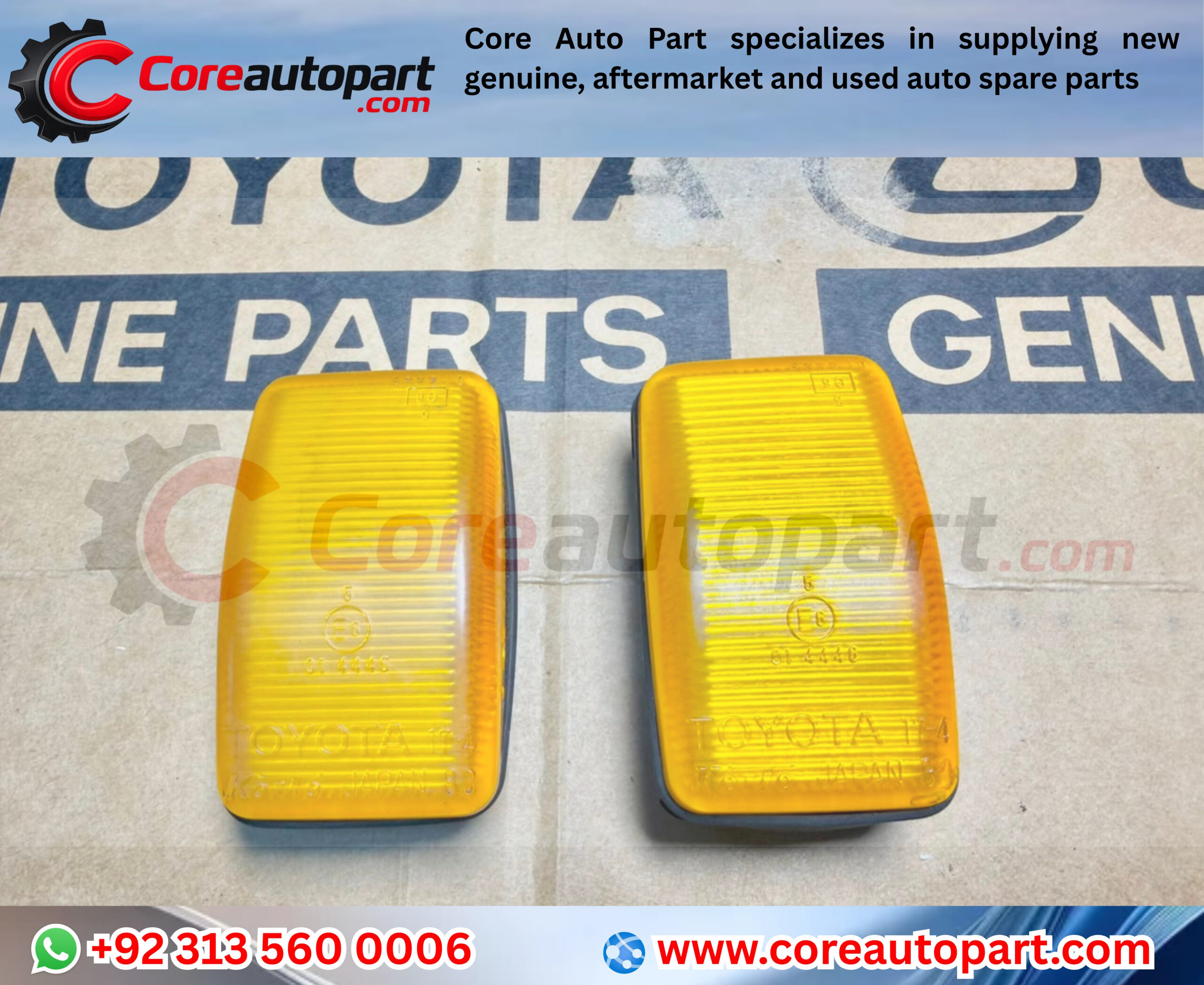 fender side marker turn signal light assembly Toyota Land Cruiser 1990-1993 FJ80,FZJ80,HDJ80 Pair 81730-60060 / 81730-60061 - Image 5