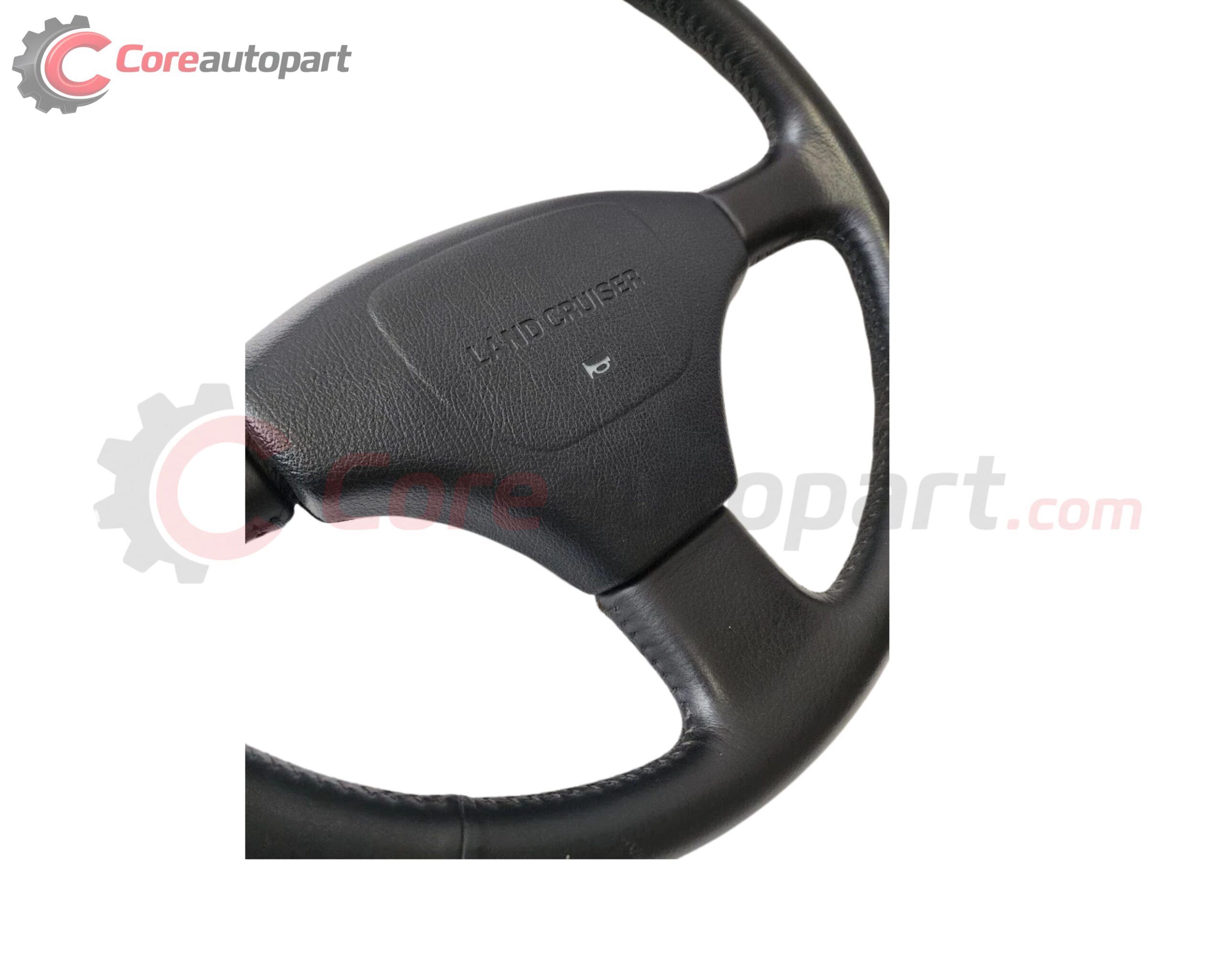 Steering Wheel Toyota Land Cruiser FJ80 Series 1991-1996 Black Color 45100-60170-01 With Horn Pad 45130-60160-01 - Image 3