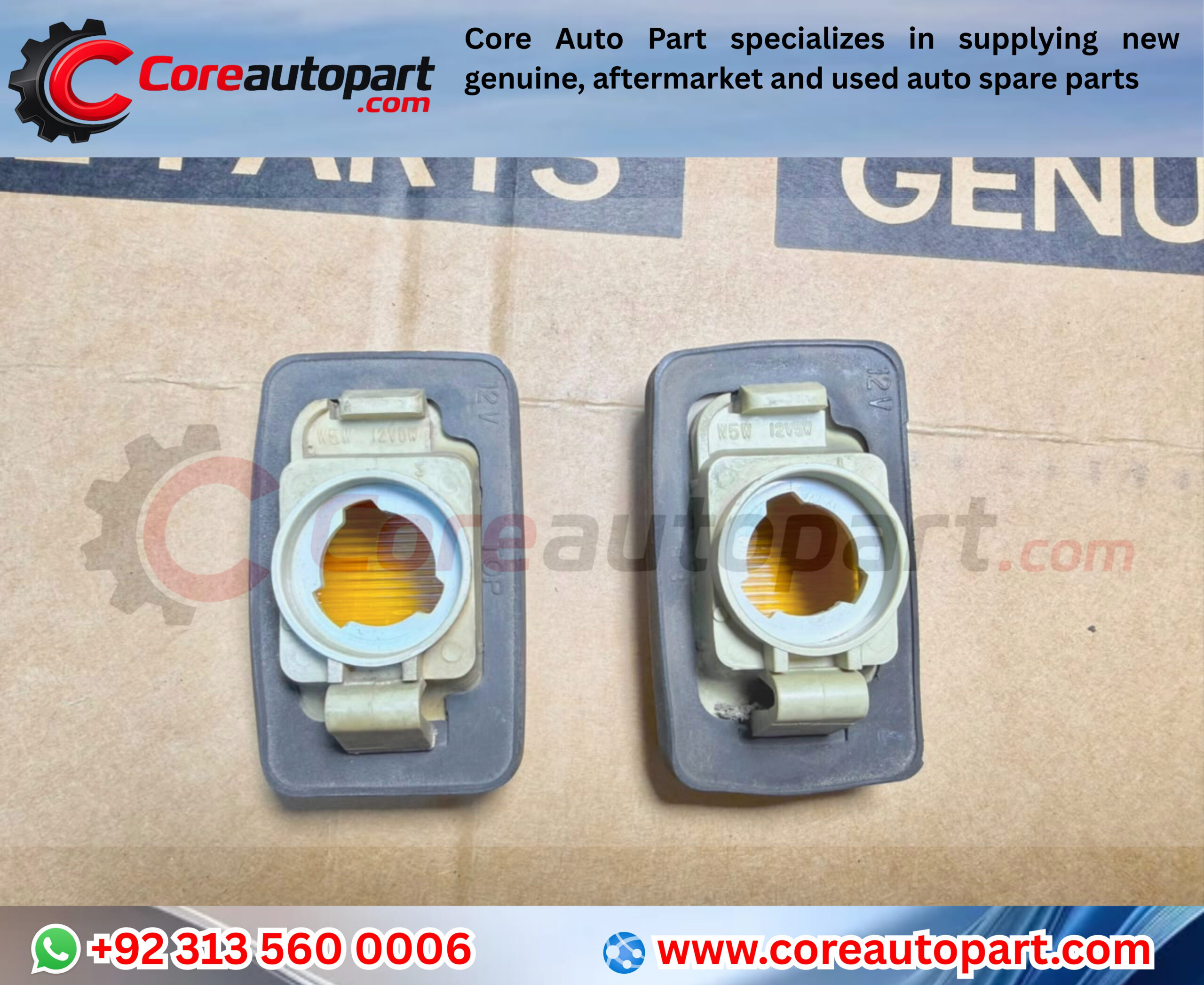 fender side marker turn signal light assembly Toyota Land Cruiser 1990-1993 FJ80,FZJ80,HDJ80 Pair 81730-60060 / 81730-60061 - Image 3